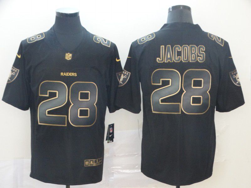 Men Oakland Raiders #28 Jacobs Nike Vapor Limited Black Golden NFL Jerseys->san francisco 49ers->NFL Jersey